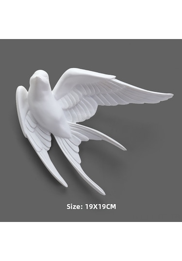 Ranyeek 3d Kuş Dekoru, Nordik Tarz Ahşap Duvar Takımı, Oturma Odası/entrance/restoran Dekorasyonu, Zengin İçgörü Art, Kolay Kurulum Martı B Modeli Diğer