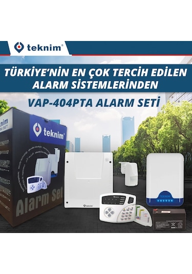 Teknim  Vap404Pta Kablolu Alarm Seti (Akülü)