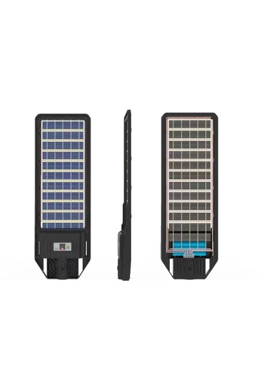 400w Çift Yüzey Şarjlı Güneş Enerjili Ultra İnce Led Sokak Lambası Su Geçirmez, Sensörlü, Kumandalı 400w