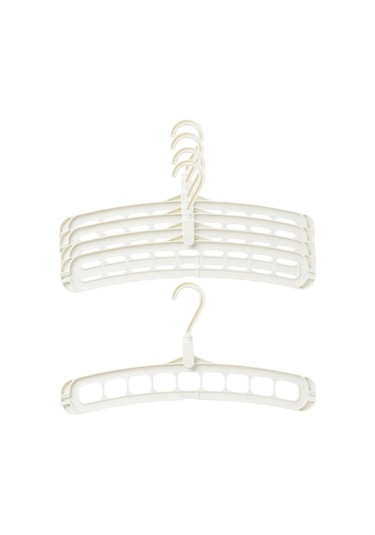 Suntek Elbise Askısı Organizatör Beyaz 5 Adet Çok Renkli