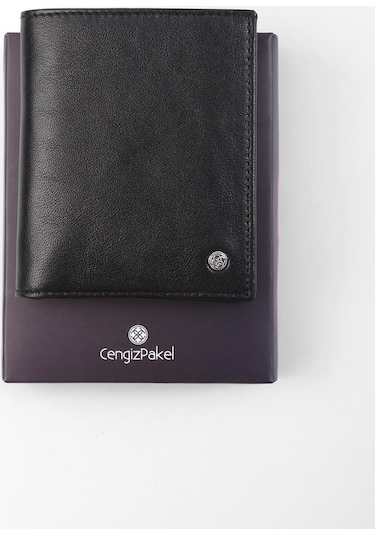 Cengiz Pakel Hakiki Deri Erkek Cüzdan Siyah-13697t - Siyah