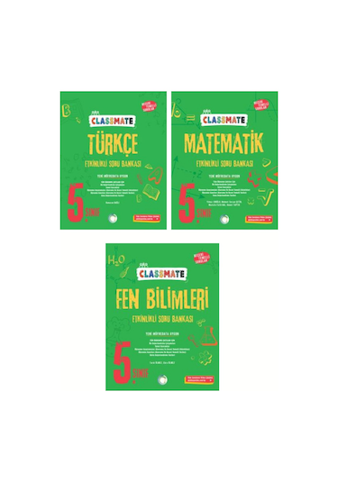 2025 5.sınıf Classmate Türkç-matematik-fen Soru Bankası 3'lü Set