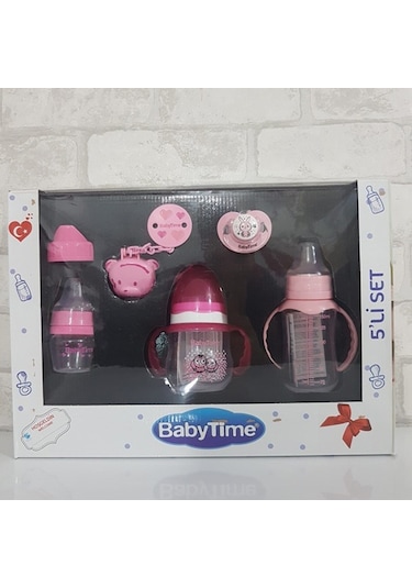 Babytime Bt206 5'Li Pembe Biberon Seti