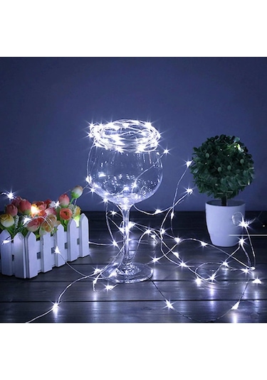 Peri Led Işık 10 Metre Beyaz Dekor Lambası 100 Ledli Gün Işığı