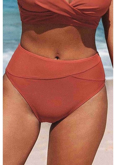 Angelsin Yüksek Bel Bikini Altı Kırmızı 001