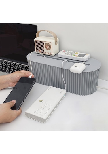 Neevoyu Ev Tabanı Elektronik Kabloları Düzenleyici Kutusu - Pratik Ev Bakımı Aletleri - Dayanıklı Malzeme İle Yapılmış - Hızlı Teslimat Classıc