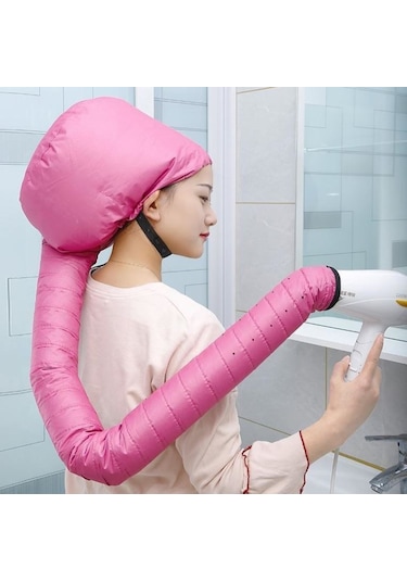 Mufunye Polyester Saç Kurutma Başlığı - Gümüş, Siyah, Pembe Seçenekli, 40cm Çap, 60g Hafif Paket