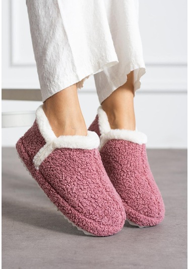 Modafrato Vıola Kadın Panduf Ev Ayakkabısı Ev Botu Gülkurusu