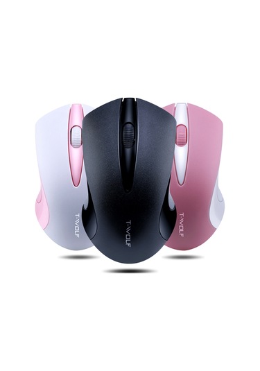 Monyee T-wolf Q2 2.4g Kablosuz Fare - 1200dpı, 3 Tuşlu, Ergonomik Tasarım, Pembe Renk, Windows/mac Uyumlu