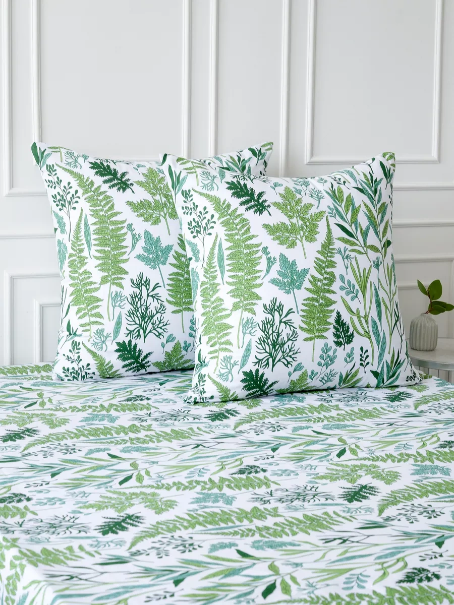 Spalenka Fermuarlı 70x70 Yastık Kılıfları, 2'li Set, Pamuklu Poplin, %100 Pamuk. 13627906 Yeşil