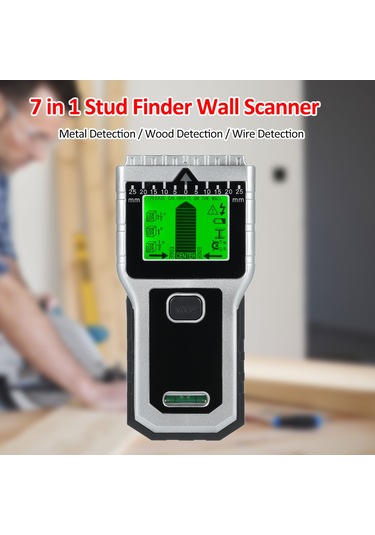 Vkemall T30 Duvar Dedektörü: Çelik/metal/ağaç/tel Tespiti, 5 Mod, 38mm/60mm/51mm Derinlik, Lcd Ekran, Seviye Ve Cetvel Özelliği, Pil İle