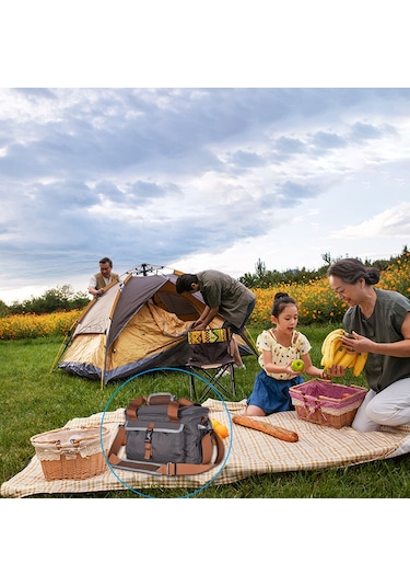 Teltree Isı Ve Soğuk Tutucu 15l 600d Oxford Kumaş Çift Katlı Su Geçirmez Taşınabilir Yemek Çantası Çok Renkli