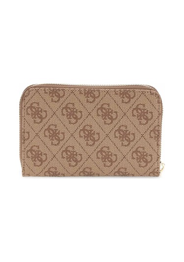 Kadın Access Logolu Fermuarlı Cüzdan - Kahverengi Kahverengi