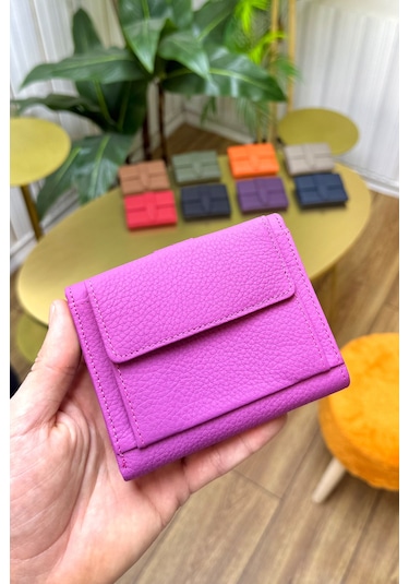 Lily Fuşya Hakiki Deri Kadın Cüzdan Kibar Şık Ve Kullanışlı Pembe