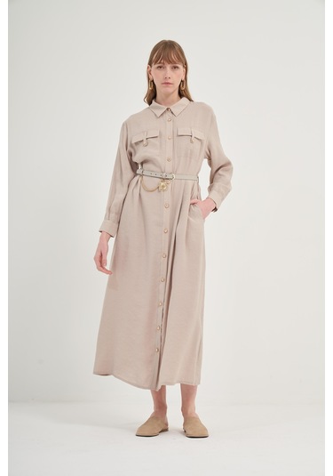 Ftz Modal Elbise Taş 31016 Taş