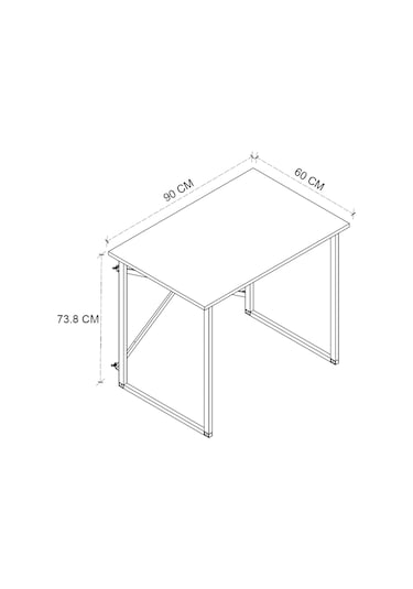Bofigo 60x90 Cm Çalışma Masası Bilgisayar Masası Antrasit