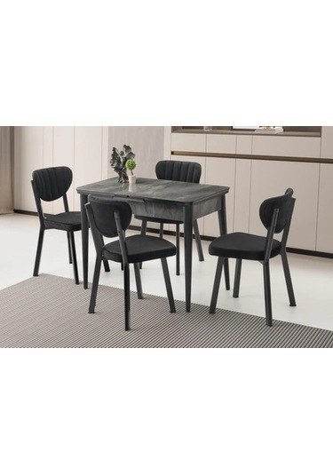 Mobilgen Sadece Masa Irony 100+25 Kelebek Tekno Kenar Hg Açılabilir Masa Siyah