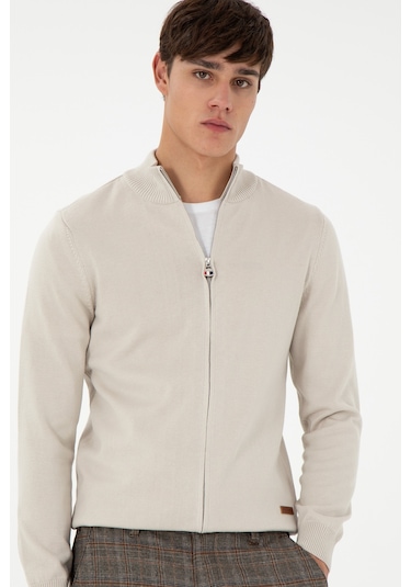 U.s. Polo Assn. Erkek Taş Hırka Triko 50298268-vr049 Taş