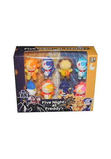 Five Nights At Freddy S Fnaf Sundrop & Moondrop 8 Li Silikon Figür Oyuncak Koleksiyon Seti