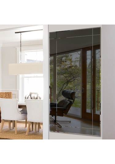 Decorıta Ayna - Kanallı Dikdörtgen Ayna - 130Cm X 50Cm Çok Renkli