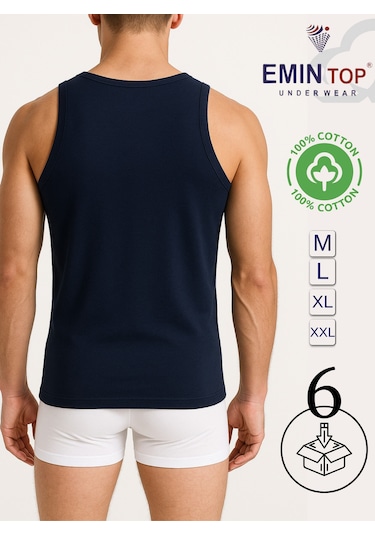 Mercan 6'lı Erkek Lacivert Penye Atleet