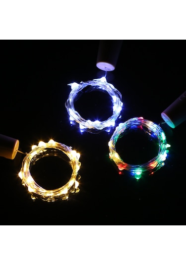 Yaleker 1.5 Metre 15 Led Şişe Aydınlatma Işığı - Ip65 Su Geçirmez, Sıcak Beyaz