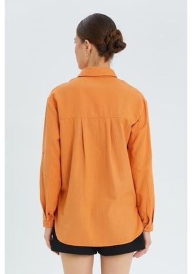 9942 Kadın Oxford Uzun Kol Basic Gömlek Şeftali Şeftali 9942 Kadın Oxford Uzun Kol Basic Gömlek Şeftali Şeftali