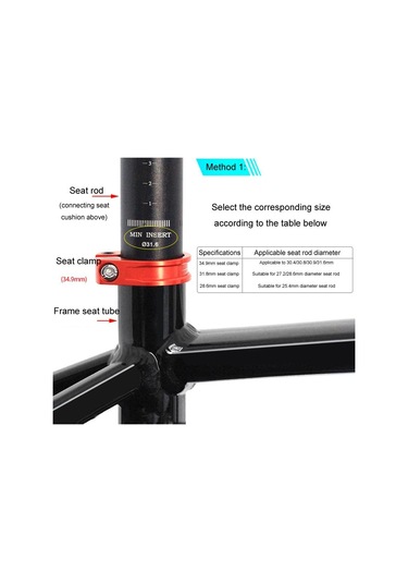 Sones Dağ Yolu Bisikleti Alüminyum Kilitli Sele Borusu Kelepçeleri Sele Borusu Kelepçe Halkası Bağlantı Parçaları 31,8 Mm Kırmızı