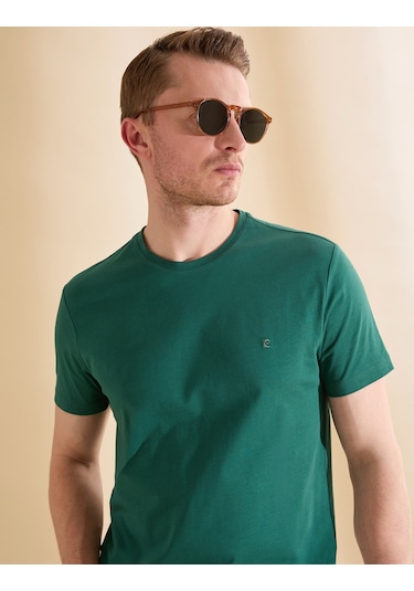 Pierre Cardin Erkek Koyu Yeşil Tişört Basic 50325307-vr079