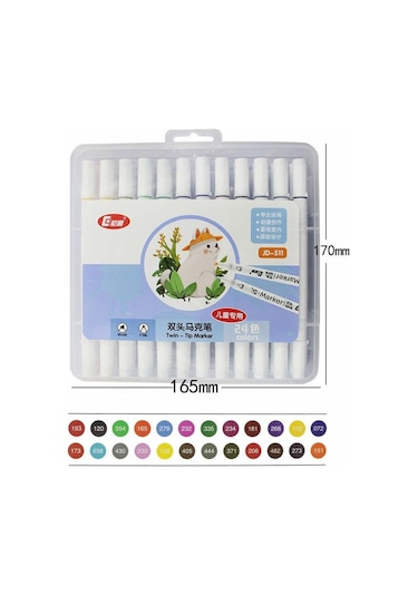 Valkyrie 24 Adet Slim Marker Kalem Seti