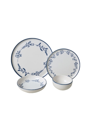 Blue Bloom Yemek Takımı 24 Parça 6 Kişilik 22810-11-12 Çok Renkli