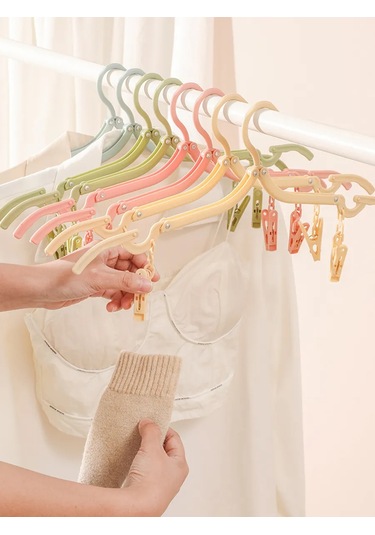 Lunext Katlanabilir Seyahat Elbise Askısı 398559552 Yeşil