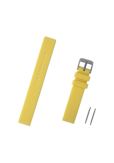 Sarı Silikon Saat Kordonu Kayış 16mm