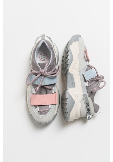 Lulen Buz Multi Sim Yazılı Cırtlı Kadın Spor Sneakers Buz - Pembe - Mavi Çok Renkli Lulen Buz Multi Sim Yazılı Cırtlı Kadın Spor Sneakers Buz - Pembe - Mavi Çok Renkli