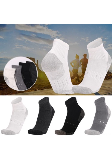 Konesam Unisex Spor Çorapları - Kalın Tulumlu Taban, Nem Emici, Elastik Yaka - Koşu, Bisiklet, Outdoor Aktivite İçin - Koyu Gri - Tek Beden Koyu Gri