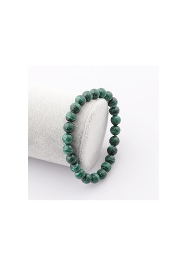 Tesbih Sakarya Malakit Taşı Doğaltaş Unisex Bileklik Yeşil
