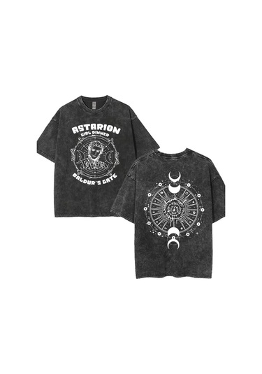 Dshztooma Baldurs Gate 3 Astarion Vintage Elf T-shirt - Erkek/kadın Rahat Yıkama Y2k Tshirtyellow Yellow