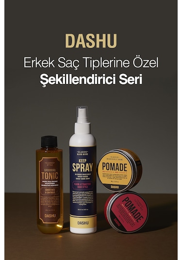 Pomad Etkisini Artıran Uzun Süre Etkili Saç Sabitleyici Sprey Dashu Classic Hard Wire Keep Spray