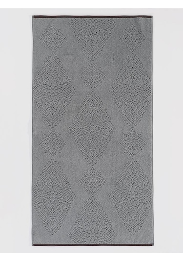 Pamuk Tekli Havlu Jakarlı Karna Premıum Vance - 70 X 140 Taş