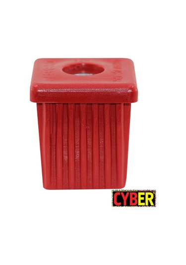 M12 Somunlu Plastik 40x40 İç Tapa (kırmızı)