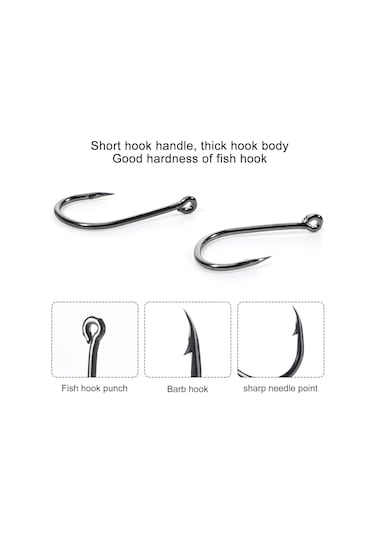 Valkyrie 1000 Adet Kutulu 1. Kalite Paslanmaz Karbon Çelik Halkalı Olta Seti 3-12 Numara - Balık Kancası