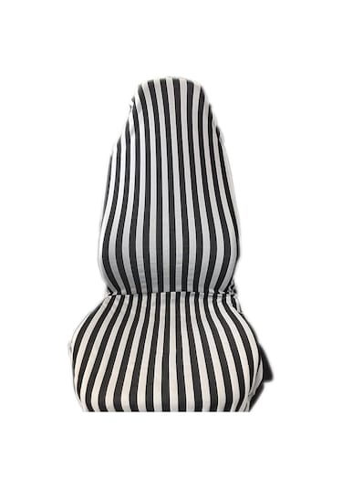 Halidi Oto Servis Kılıfı Siyah Beyaz Çizgili Zebra Model