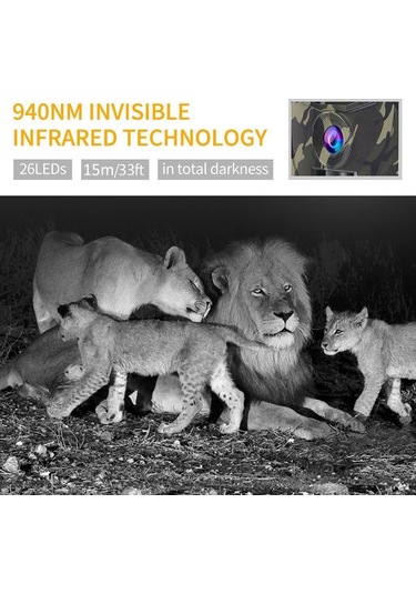 Yunboo Pr-100 Yeşil Kamuflaj Av Kamerası: 1200 Mp, 1080p Hd, Gece Görüşlü, Ip56 Suya Dayanıklı, Aa Pil İle Çalışan Çok Renkli