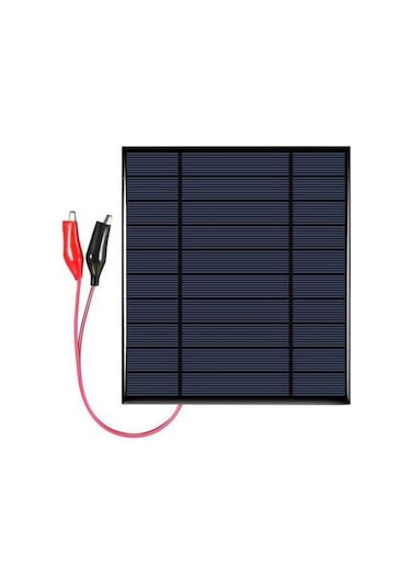 Tongxida 5v 2.5w Polikristal Güneş Paneli - Dıy Dökme Camlı Tasarım + Alligator Klempler - Dış Mekan Kamp Ve Seyahat Enerji K