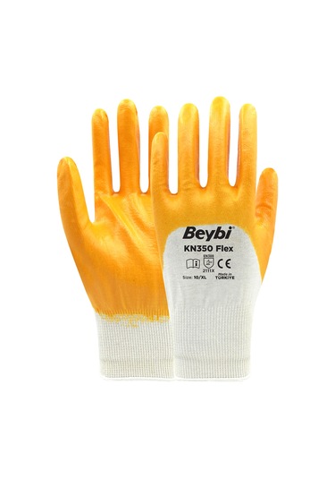 Kn350 Flex Nitril Kaplı Pamuk Eldiven - 144 Çift
