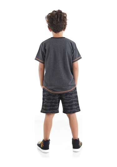 Denokids Mshb&g Uçak Erkek Çocuk T-shirt Şort Takım Çok Renkli
