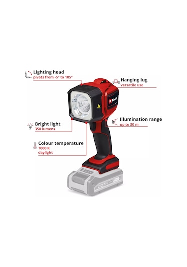 Einhell TC-CL 18/350 Li  Solo Akülü Projektör