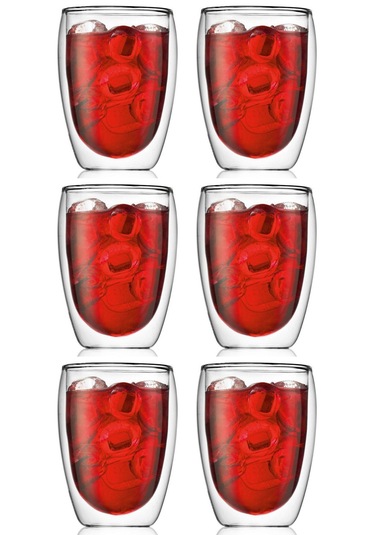 Mis Kitchen 6 Adet 300 Ml Cidarlı Borosilikat Çay Ve Kahve Bardak