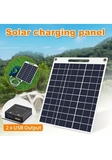 Xuweiwei Stil 2 1 Adet Yüksek Verimli Tasinabilir Günes Paneli Sarj Cihazi 2 Usb Cikisi Usb C Pd 10w Kampçilik Doga Yürüyüsü Için