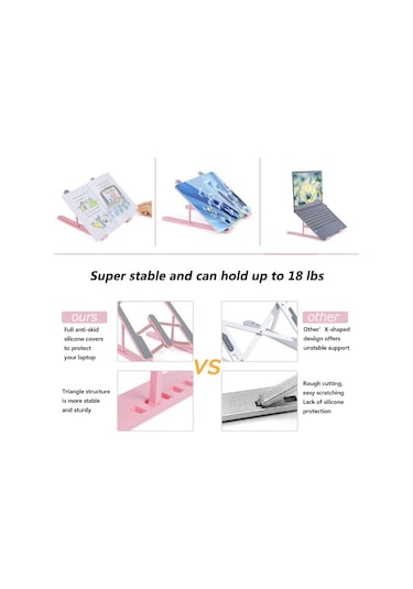 Büro Ev Ofis Bilgisayarı İçin 7 Kademe Ayarlanır Dizüstü Notebook Laptop Standı